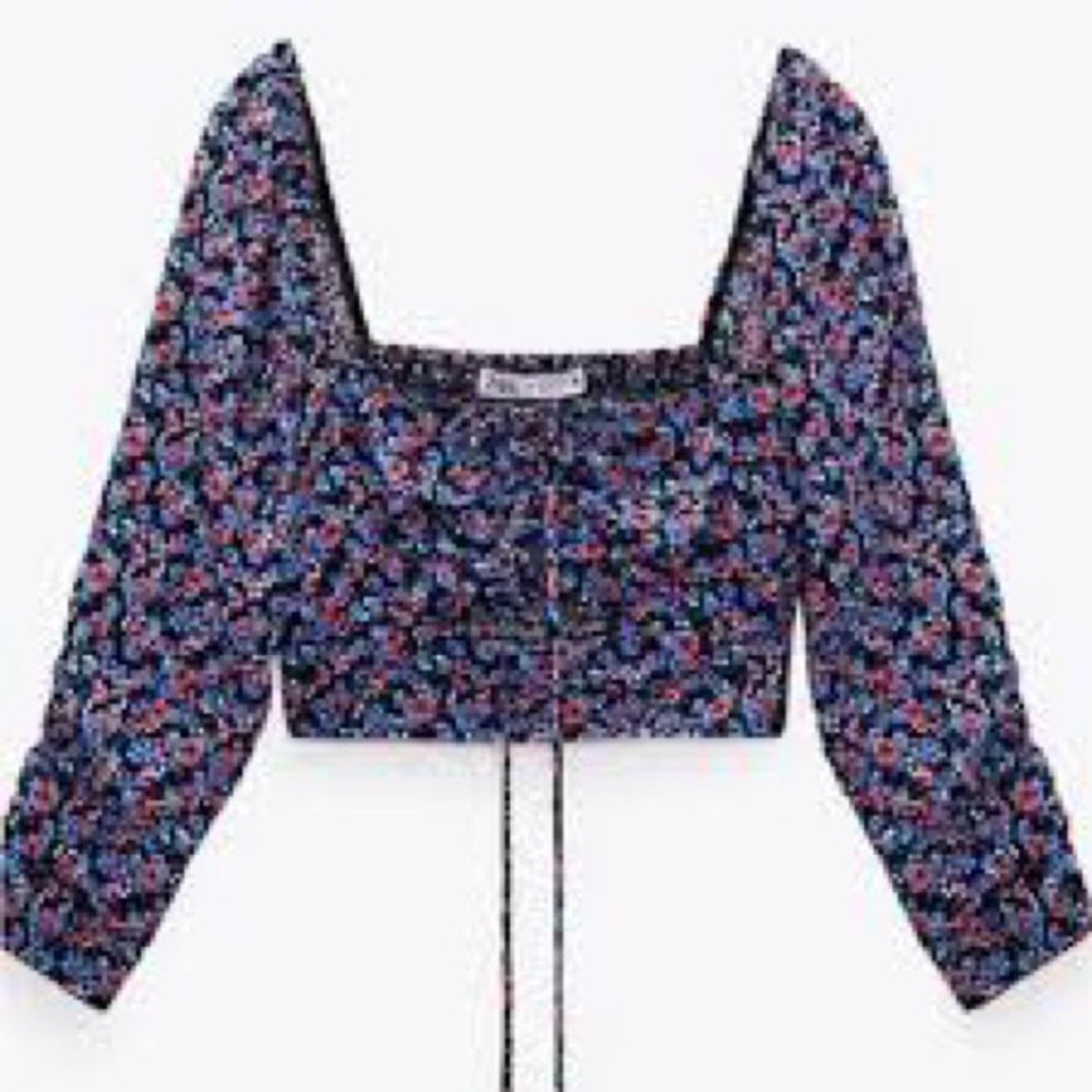 Zara Floral Crop Top